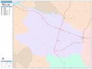 Hacienda Heights  Wall Map Color Cast Style